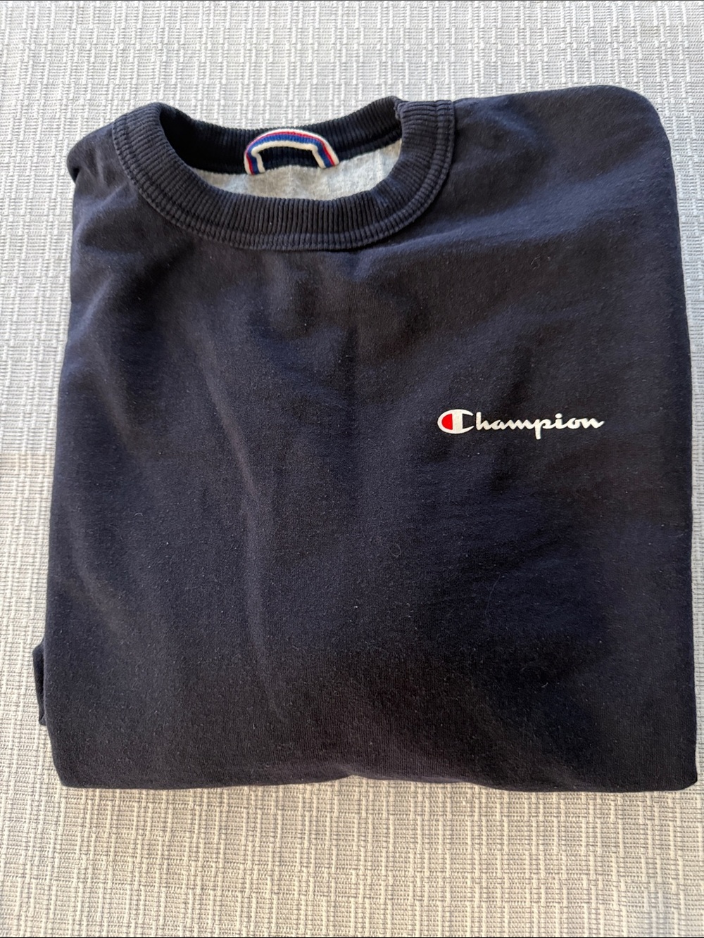 Champion Men’s Black Crewneck Sweatshirt with Small Logo